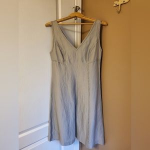 Club Monaco. Linen & silk sleeveless fit & flare dress. Taupe. Wm 6.